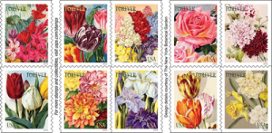 Beautiful Flowers Decorate Forever Stamps