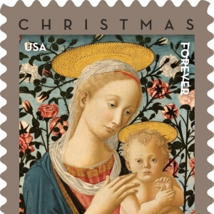 Florentine Madonna and Child Christmas Stamp Dedicated Today